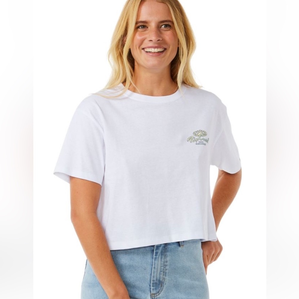 Rip Curl cropped boxy tee size small NWT